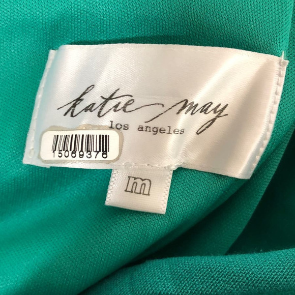 Katie May Loren Dress Spaghetti Strap Corset Mermaid Midi Teal Green Size Medium - Picture 8 of 11